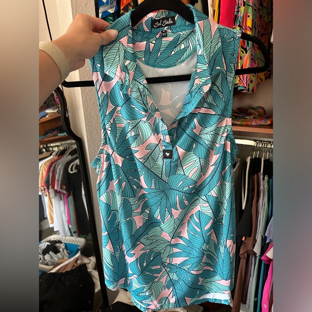 Bad birdie womens sleeveless polo- new without tags!